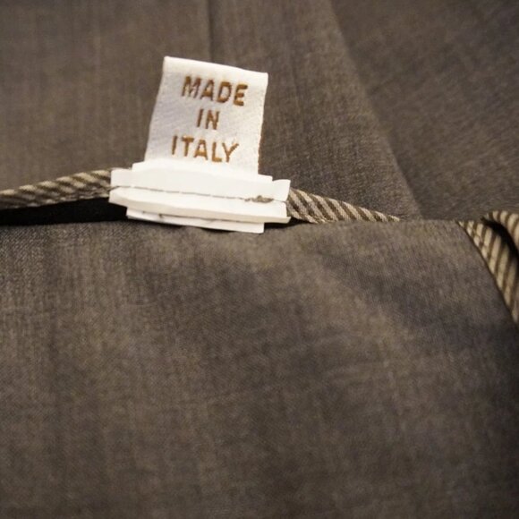 Brunello Cucinelli Monili Pants Gray Tropical Luxury Wool Split Hem Back Size 4 - Picture 10 of 10